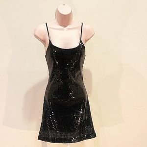 Black Sequin Party Dress by Wet Seal